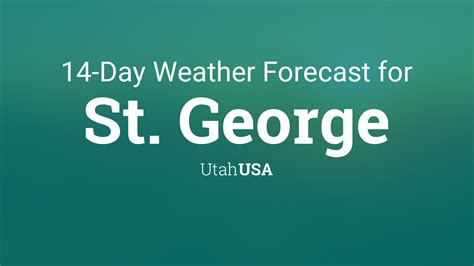 St. George, Utah, USA 14 day weather forecast