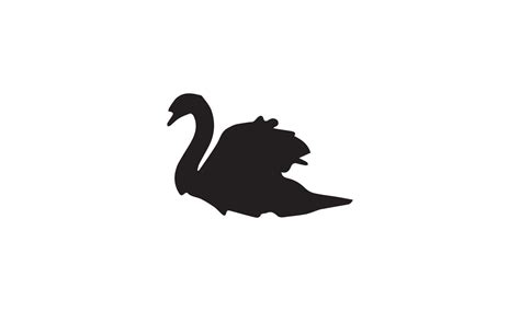 swan vector illustration design black and white 5493797 Vector Art at Vecteezy