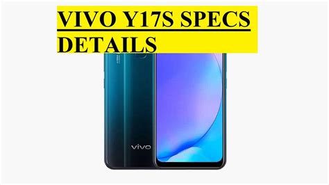 VIVO Y17S SPECS DETAILS - YouTube