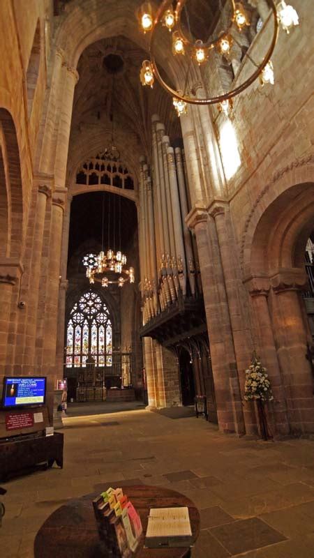 From within the south transept towards the North transept window. Carlisle Cathedral