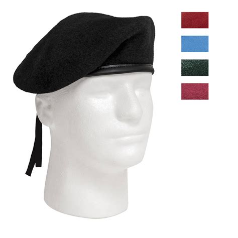 Wool Military Beret Hat; Military Headwear