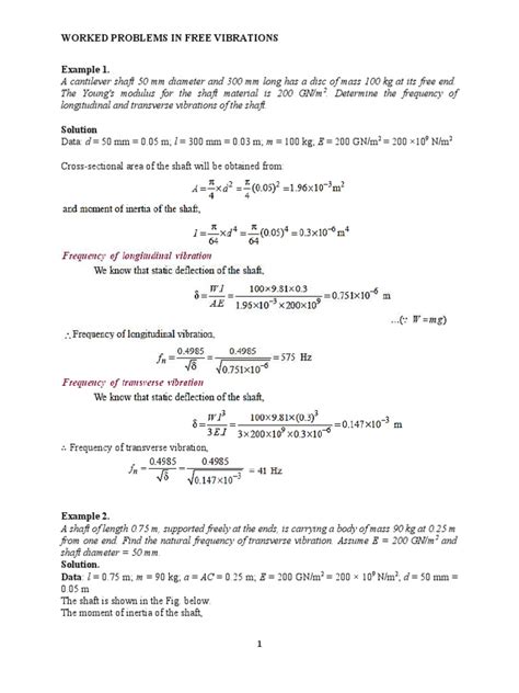 Worked Examples | PDF | Motion (Physics) | Applied And ...