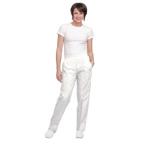 LANDAU White Scrub Pants, 2XL, Polyester/Cotton, Fits Waist Size 39 to 41 in, Women's - 3NDU9 ...