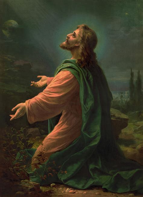 Christ on the Mount of Olives Painting by Hans Zatzka - Fine Art America