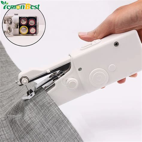 Electric Handheld Sewing Machine Mini Handy Stitch Portable Needlework ...