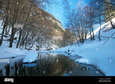 Ordesa y Monte Perdido National Park, mountain stream in winter Stock Photo - Alamy