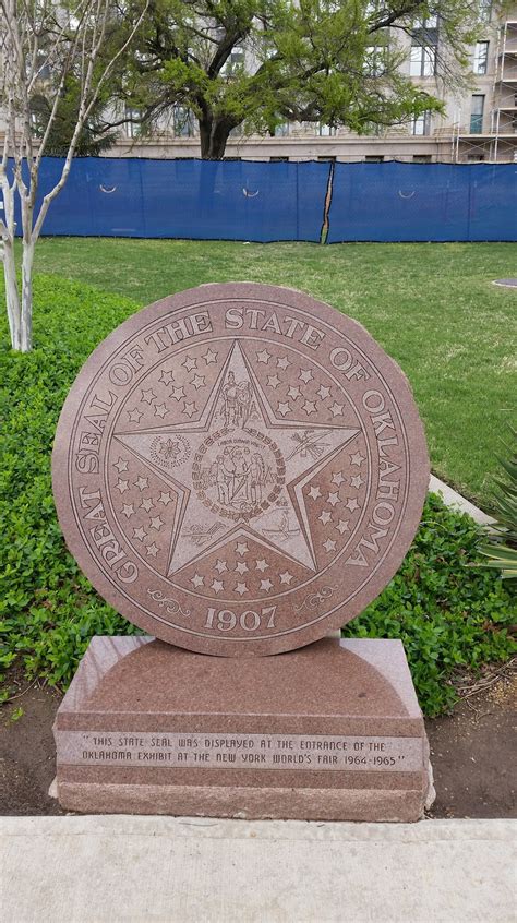 Photo: Oklahoma State Seal On The Grounds of the Oklahoma State Capitol | Visit to Oklahoma City ...