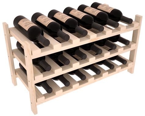 18 Bottle Stackable Wine Storage Rack Kit in Ponderosa Pine. - Etsy