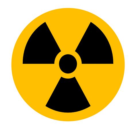 Radiación, símbolo nuclear PNG