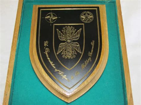 VINTAGE NATO MILITARY Committe Wall Plaque, US Navy Issued? $42.50 - PicClick