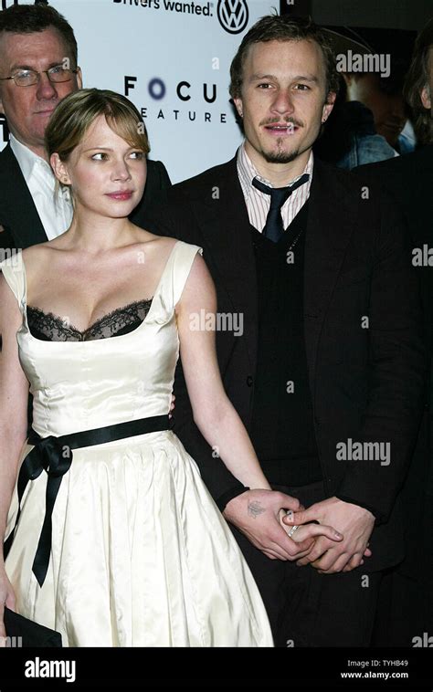 Heath Ledger and wife Michelle Williams arrive for the premiere of their new movie "Brokeback ...