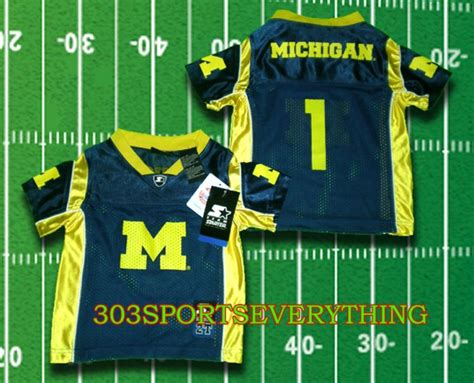 BRAYLON EDWARDS MICHIGAN Jersey Toddler Jersey #1 Toddler Football Jersey 2T, 3T, or 4T