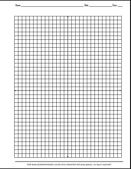 X-Y Axis Graphing Paper - Free to Print | Student Handouts