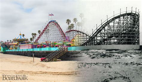 Giant Dipper #ThenandNow | Santa cruz beach, Santa cruz beach boardwalk, Beach boardwalk