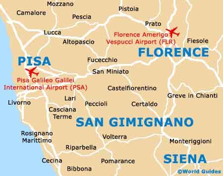 San Gimignano Maps and Orientation: San Gimignano, Tuscany, Italy