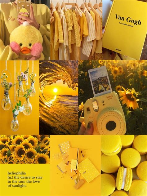 𝚈𝙴𝙻𝙻𝙾𝚆 𝙰𝙴𝚂𝚃𝙷𝙴𝚃𝙸𝙲 | Yellow aesthetic, Mood board design, Color trends fashion