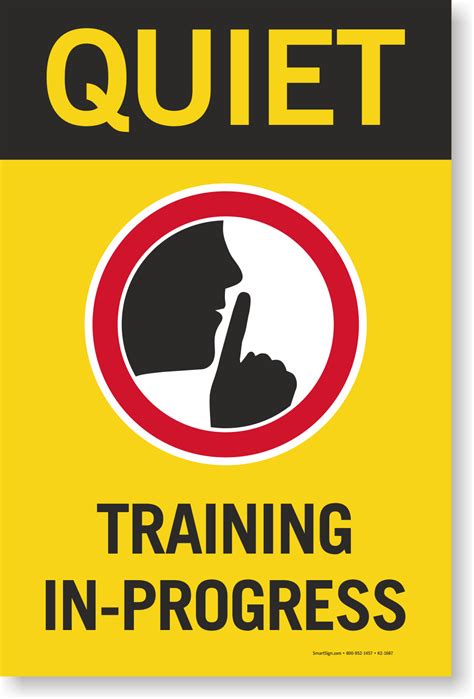 Quiet Training In Progress Sign Panel