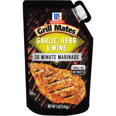 McCormick Grill Mates Garlic, Herb & Wine 30 Minute Marinade, 5 oz ...