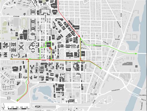 Parking information and suggested traffic routes for Purdue summer ...