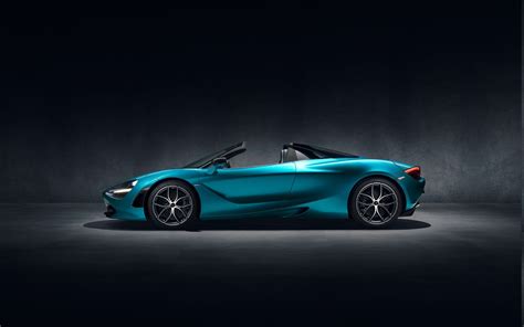 Download sports car, mclaren 720s, sky blue, side view 1920x1200 ...