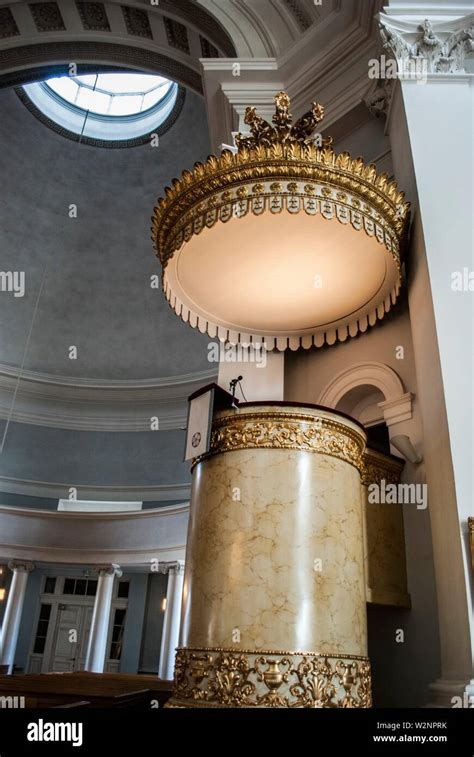 Interior of Helsinki Cathedral. The pulpit. Helsinki, Finland, Europe ...