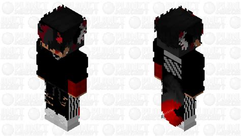 Red and Black Wolf Boy Minecraft Skin