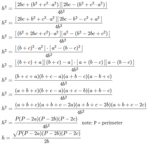 derivation of heron's formula