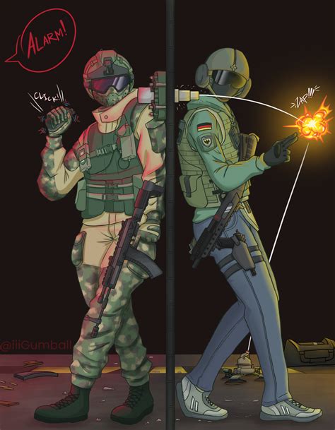 ArtStation - Rainbow Six Siege Fuze and Jager Fanart