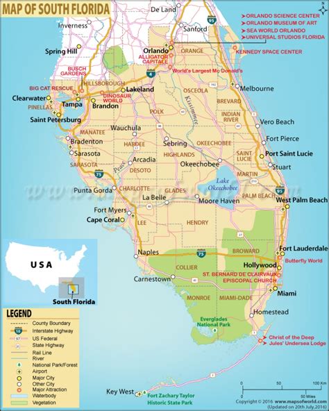 Map Of The Gulf Coast Of Florida And Travel Information | Download ...