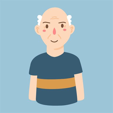 happy cute old man 17772135 Vector Art at Vecteezy