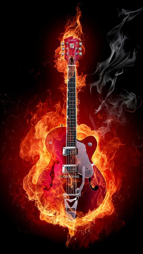 Fire Guitar Wallpapers - Wallpaper Cave