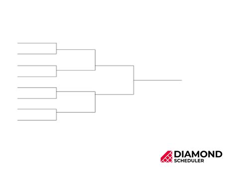 8-Team Single Elimination Bracket Printable | Diamond Scheduler