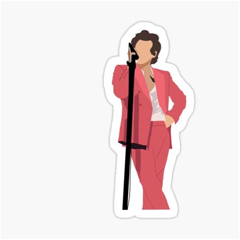 "Harry Styles Pink Suit " Sticker for Sale by gigiherner | Redbubble