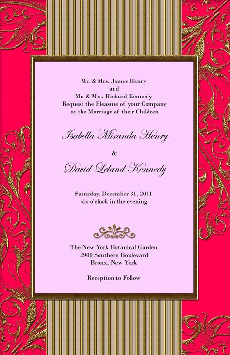 DarChelle's blog: free wedding invitation sample