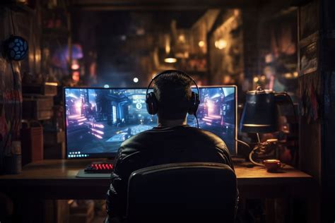 Man playing computer game monitor | Premium Photo - rawpixel