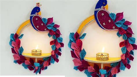 Diwali Peacock Diya Stand Decoration 2019 / Diya Holder | Diwali Decoration Ideas | StylEnrich ...