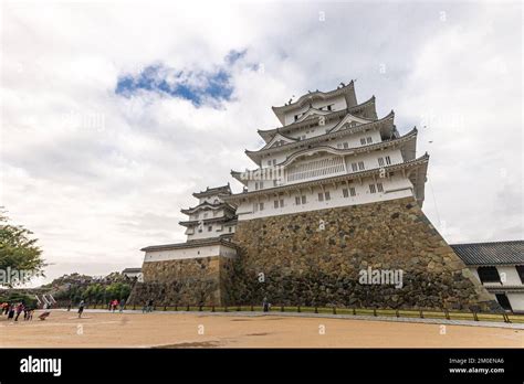 Himeji, Japan. The main keep (tenshu) of the White Egret or Heron Castle, a castle complex from ...