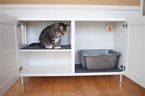 Practicat Hidden Catbox Cabinet | Cat litter box furniture, Cat diy, Cat litter box