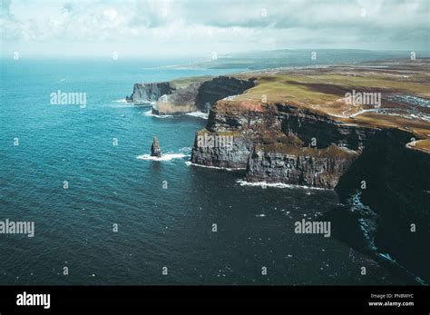 Ireland Cliffs of Moher Drone Stock Photo - Alamy