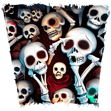 Horror Comic Skeleton Clipart Illustration · Creative Fabrica