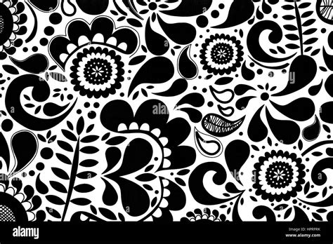 Black And White Floral Design