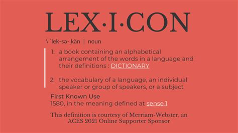 Examples Of Lexicon Words