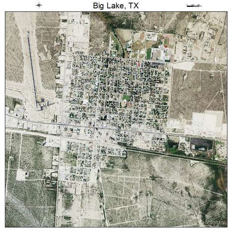 Aerial Photography Map of Big Lake, TX Texas