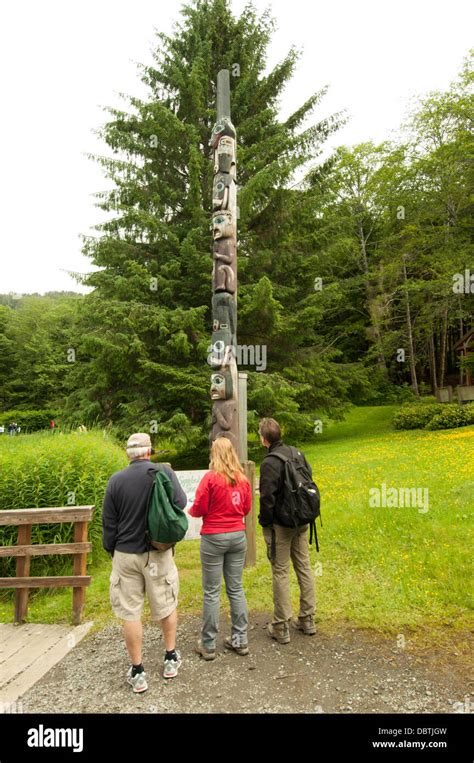 Totem Poles, Totem Bight State Park, Ketchikan,Alaska Stock Photo - Alamy