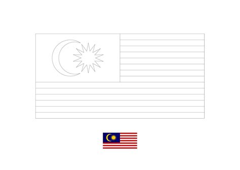 Malaysia flag coloring page