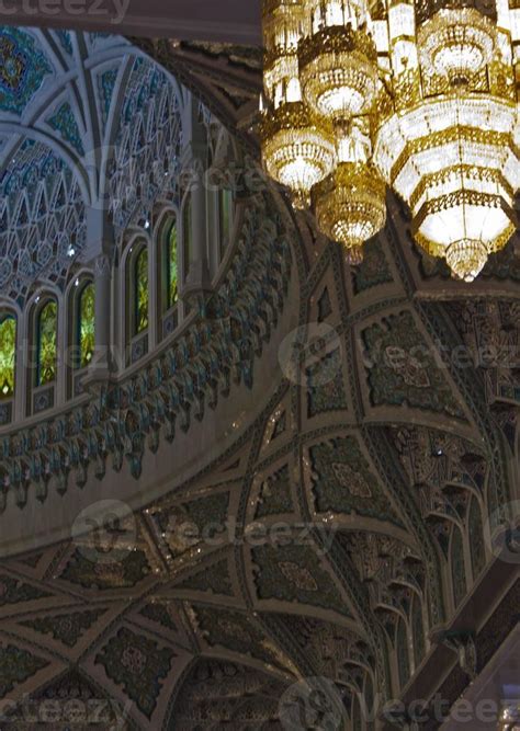 Sultan Qaboos Grand Mosque chandelier detail 1180197 Stock Photo at Vecteezy