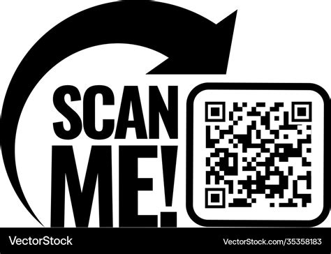 Scan me icon symbol or emblem Royalty Free Vector Image