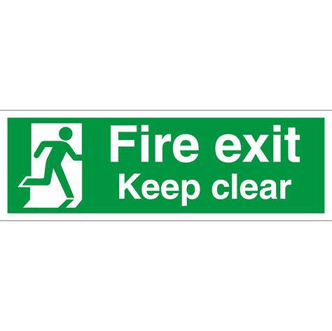 Fire Exit Keep Clear Sign | First Safety Signs - First Safety Signs