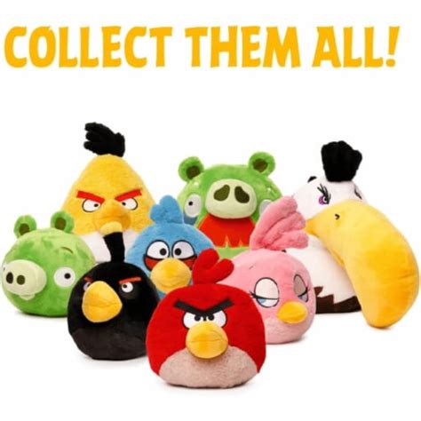 Angry Birds Bomb Black Bird Plush 8 Character Doll Soft Pillow Toy ...