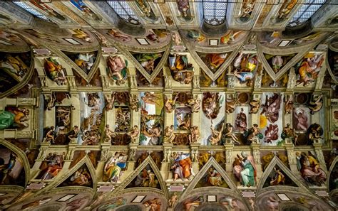 the ceiling #Michelangelo The Vatican The Sistine chapel #Revival #murals #1080P #wallpaper # ...